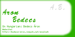 aron bedecs business card
